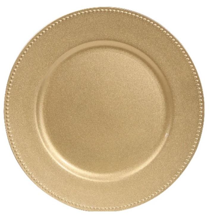 Gold Charger, Tabletop Rentals